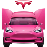 Pink Tesla model 3 DARK PINK  sticker