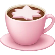 aesthetic Christmas pastel Pink cup of cocoa sticker
