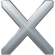silver x-mark sticker