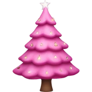 Pink Christmas tree sticker