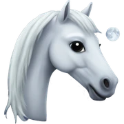 Moon horse sticker