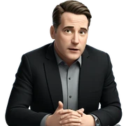stylish boy in formal attire sticker