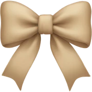 Beige bow sticker