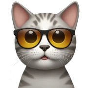 Cat with sunglasses sticker