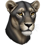 Black lioness
 sticker