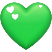 Green heart sticker