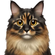 longhair tortoiseshell cat sticker