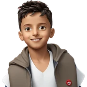 smiling boy in jacket sticker