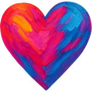 heart with a painterly gouache effect sticker
