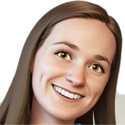 smiling girl with long hair sticker