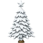 White christmas tree sticker