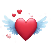 Flying hearts  sticker