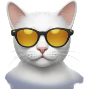 Cat with sunglasses sticker