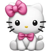 Hello kitty with a bow  sticker