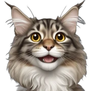 Flying maine coon sticker
