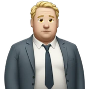 Fat white man sticker