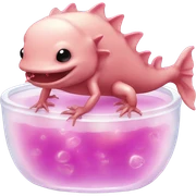 Axolotl eating jelly sticker