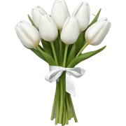 white tulip bouquet  sticker