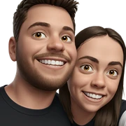 two boys smiling together sticker