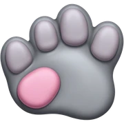 Gray dog foot sticker