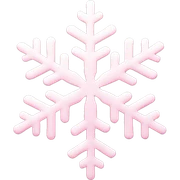 pastel pink snowflake  sticker