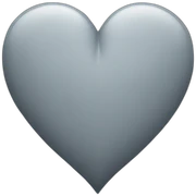 Grey heart sticker