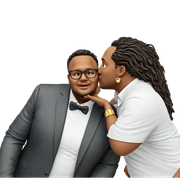 formal kiss between lovers sticker
