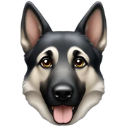 Silver and black German shepherd sticker