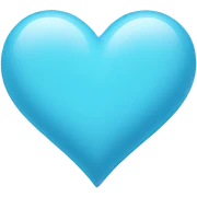 Light blue heart sticker