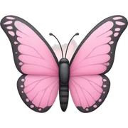 butterfly with baby pink wings sticker