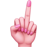 pink middle finger sticker