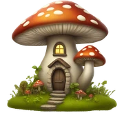 mushroom house  sticker