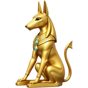 Golden Sparkly Shiny glittery Gold Anubis Statue sticker