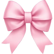 light pink ribbon bow sticker