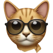 Cat with sunglasses sticker