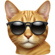 Cat with sunglasses sticker