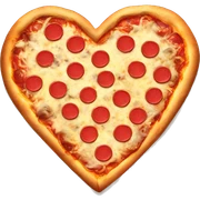 Heart pizza sticker