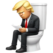 trump on toilet sticker