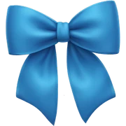 Blue bow  sticker