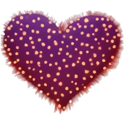 Heart shaped fireworks sticker