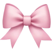 light pink ribbon bow sticker