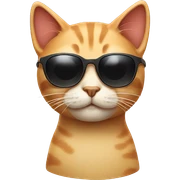 Cat with sunglasses sticker