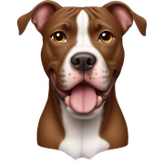 brown pitbull sticker