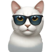 Cat with sunglasses sticker