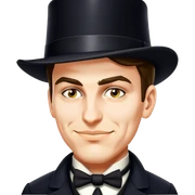 Detective with a tophat sticker