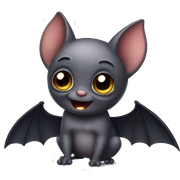 Cute bat sticker