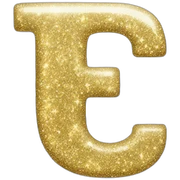 Glitter letter Ë sticker