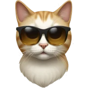 Cat with sunglasses sticker
