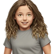 smiling girl with long hair sticker
