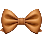 Brown bow sticker
